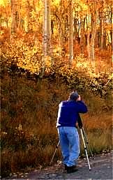 Nature photographer, Eastern Sierra  photography workshop, fall foliage morning light.