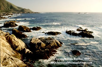 California offshore rock formations scenic photos, ocean photography