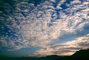 early morning, sunrise mountains, clouds, pattern flowing natural scenery