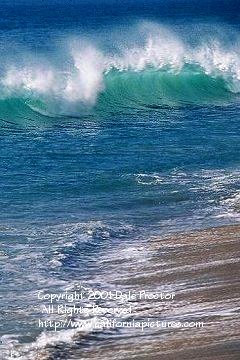 breaking wave, Mugu Beach, Pictures Southern California Coast, summer