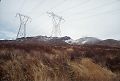 rural landscape picture of electric towers California Mojave Desert photos snow on slope